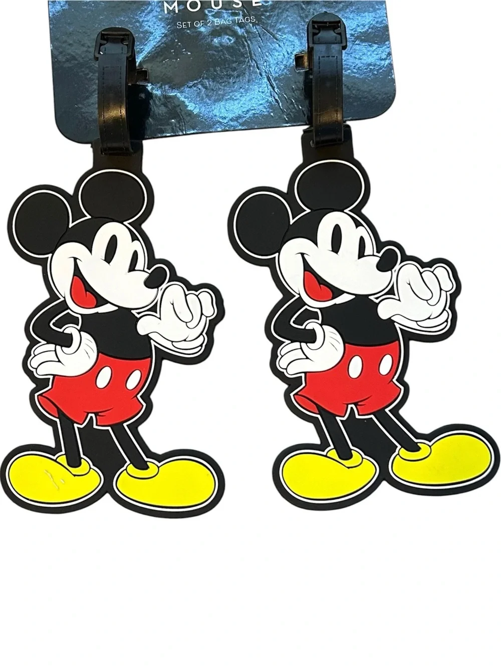 New Disney Mickey Mouse Kids Luggage Tags (Set of 2)